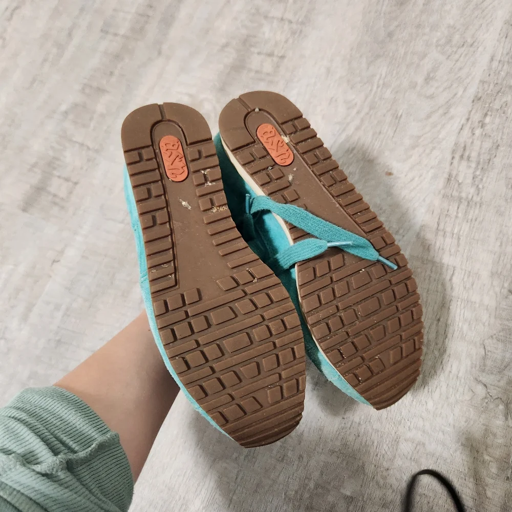 ASH Vintage Teal Platform Sneakers Size 37